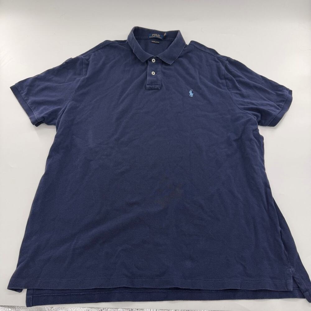POLO Ralph Lauren Navy Blue Polo Shirt Men’s XXL Embroidered Logo Horse